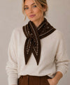 Bandana Slip Through Scarf Brown