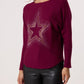 Tia Jewelled Star Jumper Berry