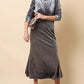 Francesca Pewter Velvet Midi Dress
