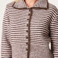 Lyra Stripe Cardigan Brown Pink
