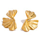 Ginkgo Leaf Earrings Gold
