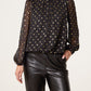 Chloe Black and Gold Spot Top