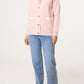 Luna Heart Button Cardigan Pink