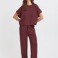 Putsi Wide Leg Trousers Burgundy