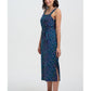 Elena Midi Sundress Navy Petrol Marbles