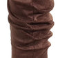 Imelda Faux Suede Block Heel Knee High Boots