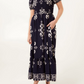 Ellie Midi Dress Navy & White