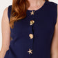 Kathy Waistcoat Aquatic Buttons French Navy
