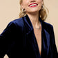 Gabriella Navy Velvet Blazer