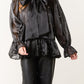Petra Pearl Pussybow Blouse Black