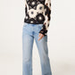 Wendy Crochet & Pearl Top Black and Cream
