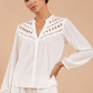 White Cutwork Detailed Shirt
