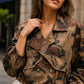 Sara Camouflage Jacket Brown