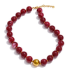 Burgundy Beaded Necklace
