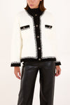 Julia Contrast Trim Cream Jacket