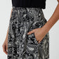 Evie Black and White Abstract Print Wide Leg Trousers