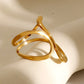 Abstract Design Ring Gold