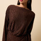 Lysandra Chocolate Animal Textures Gem Wrap Midaxi Dress