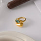 Teardrop Stone Gold Ring