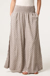 Mandy Wide Leg Culotte Trousers in Mocha