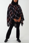 Mhari Plaid Poncho