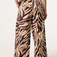Tiger Print Wide Leg Trousers