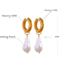 Large Pearl Hoop Earings