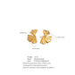 Ginkgo Leaf Earrings Gold