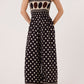 Carla Bandeau Polka Dot Jumpsuit  Black