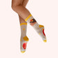 Hedgehog in a Hat Glitter Ankle Socks by Powder