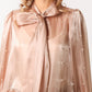 Petra Pearl Pussybow Blouse Camel