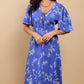 Lissandra Blue Embroidered Midaxi Dress
