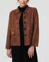 Rachel Boxy Faux Suede Jacket