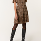 Mandy Leopard Print Dress Brown
