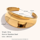 Inward Cuff Bracelet Gold