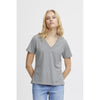 Palmer V Neck T Shirt Grey Melange