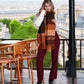 Afia Spice Orange Winter Blanket Scarf