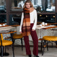 Afia Spice Orange Winter Blanket Scarf