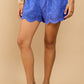 Avira Blue Embroidered Shorts