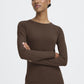 Pamila Long Sleeve Jersey Top Java