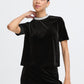 Perlina Diamanté Neck Short Sleeve Top
