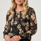 Isabella Green Floral Chiffon Top