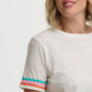 Shelby Boxy T Shirt Ric Rac Trim White