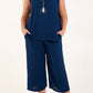 Lorrie Crop Trousers and Top Navy