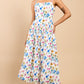 Leonora Floral Print Balloon Midaxi Dress