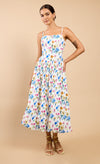 Leonora Floral Print Balloon Midaxi Dress