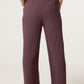 Anna Linen Blend Pinstripe Trousers Chocolate Brown