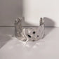 Hammered Cuff Bracelet Silver