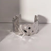 Hammered Cuff Bracelet Silver