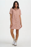 Zoe Mini Shirt Dress Stone Classic Leopard